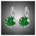 Sisi Jewelry Náušnice Swarovski Elements Bernadette Smaragd E1116-ET-403E Zelená