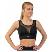 Nebbia Black Mesh Design Sports Bra 