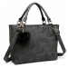 Černá kvalitní dámská kabelka s ozdobou Lusiel Lulu Bags