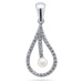 Brilio Silver Elegantní stříbrný přívěsek se zirkony a perlou PT36W