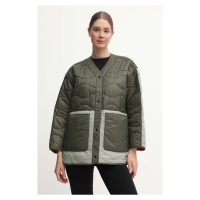 Oboustranná bunda Peak Performance Quilted dámská, oranžová barva, přechodná, oversize