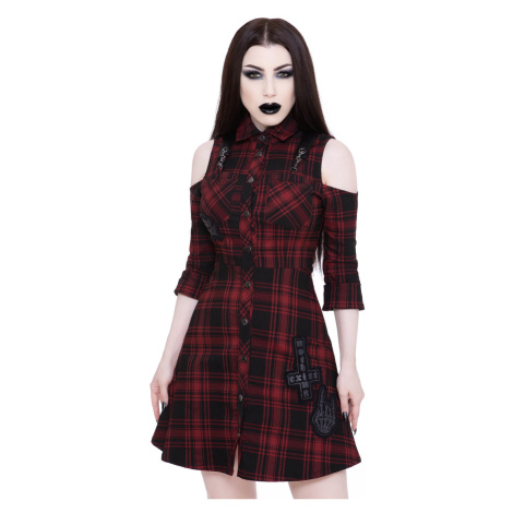 šaty dámské KILLSTAR - Paranormal Shirt-Dress - TARTAN