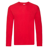 Red Men's T-shirt Original Fruit of the Loom Sleeve