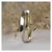 Snubní stříbrný prsten MARIAGE pozlacený žlutým zlatem