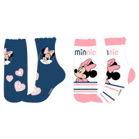 Minnie Mouse - licence Dívčí ponožky - Minnie Mouse 52349874, tmavě modrá / bílá Barva: Mix bare