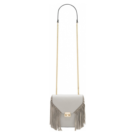 Dámská luxusní kožená kabelka přes rameno - šedá Glamorous