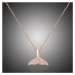 Victoria Filippi Stainless Steel Ocelový náhrdelník se zirkony Maurice - rybí ploutev, chirurgic
