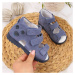 Ortopedické kožené sandály Kornecki Jr KORORT16 blue