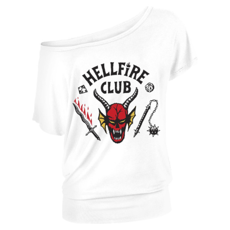 Stranger Things Hellfire Club Dámské tričko bílá