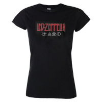 Tričko metal dámské Led Zeppelin - Logo & Symbols - NNM - RTLZEGSBLOG LZTS01LB