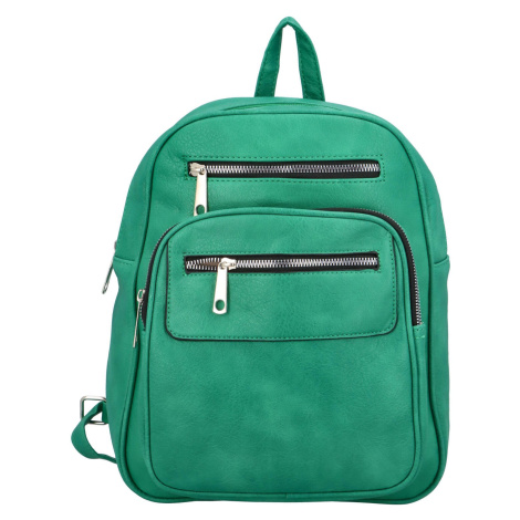 Trendový dámský koženkový batoh Amanta, výrazná zelená INT COMPANY