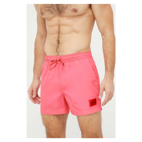 Plavkové šortky HUGO růžová barva, 50469323 Hugo Boss