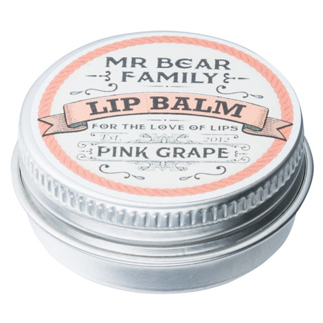 Mr Bear Family Pink Grape balzám na rty pro muže 15 ml