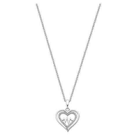 Lotus Silver Romantický stříbrný náhrdelník Srdce se zirkony LP3043-1/1
