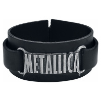 Metallica Metallica Logo Kožený náramek černá