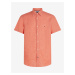 Meruňková pánská lněná košile Tommy Hilfiger