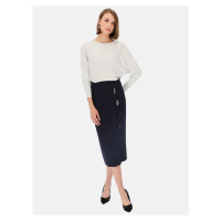 Potis & Verso Woman's Skirt Zaira Navy Blue