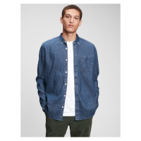 Modrá pánská džínová košile denim shirt GAP