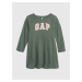 Zelené holčičí šaty s logem GAP