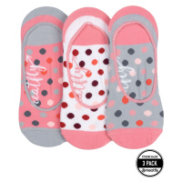 Meatfly ponožky Low Socks Triple Pack Grey / Pink | Růžová