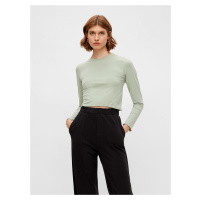 Světle zelený crop top Pieces Maddi - Dámské