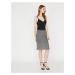 Koton Women's Gray Midi Normal Waist Skirt
