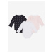 Sada tří dětských body v bílé, černé a růžové barvě Tommy Hilfiger