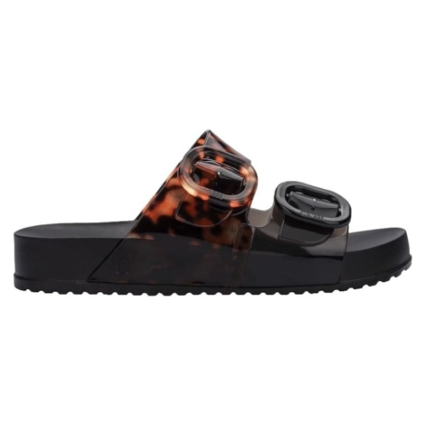 Melissa Cozy Slide - Black/Clear Tortoise Černá