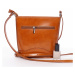 Dámská kožená crossbody Tereza, dark camel