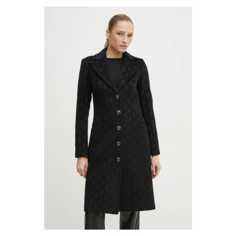 Vlněný kabát Marciano Guess LINDA černá barva, přechodný, 4BGL03 7177A