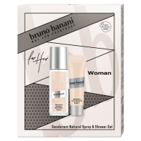 Bruno Banani Woman - deodorant s rozprašovačem 75 ml + sprchový gel 50 ml