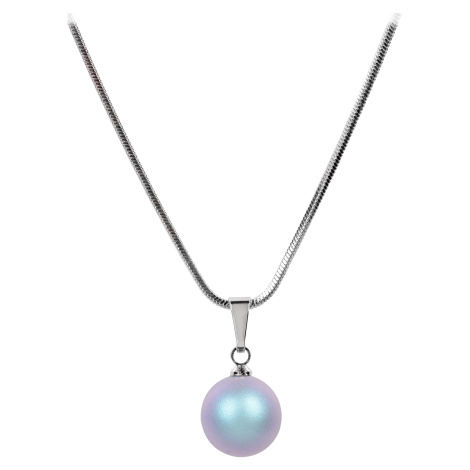 Levien Půvabný náhrdelník s perličkou Pearl Iridescent Light Blue