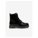 Černé dámské lesklé kotníkové boty Tom Tailor