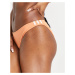 Adidas Originals adicolor three stripe logo bikini bottoms in hazy copper-Orange