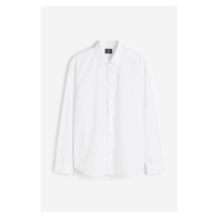 H & M - Popelínová košile Regular Fit - bílá