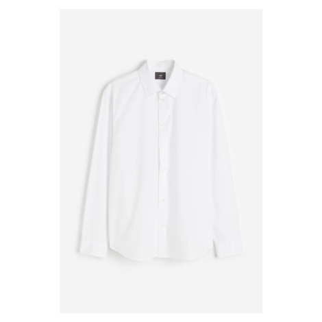 H & M - Popelínová košile Regular Fit - bílá H&M