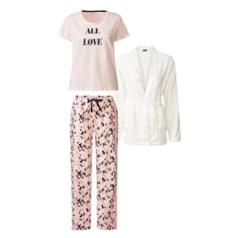 esmara® Dámské pyžamo (bílá/růžová/lev)