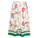 SUKNĚ GANT D1. SAILING PRINT PLEATED SKIRT bílá