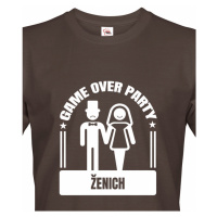 Pánské tričko na rozlučkovou párty Game over - ideální na rozloučení se svobodou