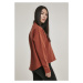 Ladies Oversized High Neck Crew - rust