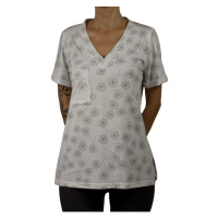 White V-neck print blouse Mi... Me