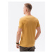 OMBRE-T-shirt SS-S1369-V19-MUSTARD/MELANGE Žlutá