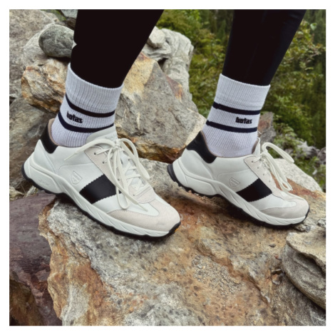 Botas Nordic Shadow - Dámské kožené outdoorové tenisky / botasky bílo-černé česká výroba ze Zlín Vasky