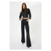 Koton Wide Leg Jeans High Waist Double Fabric Detailed - Bianca Wide Leg Jeans