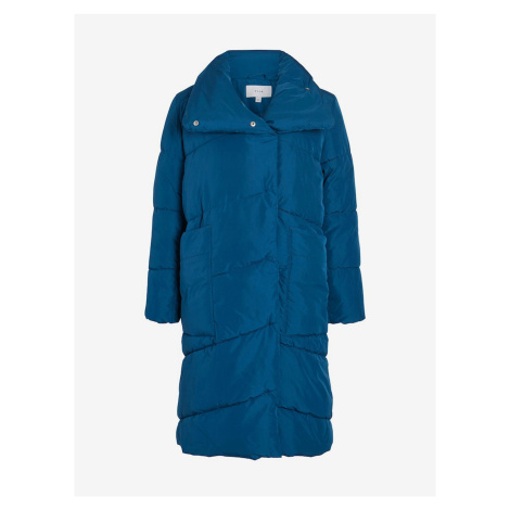 Modrý dámský zimní prošívaný kabát VILA Vipauli - Dámské