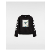 VANS Girls Bloomer Boxed Crew Sweatshirt Girls Black, Size