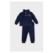 DEFACTO Baby Boy 2-Piece Set Stand Collar Buttoned Printed Polar Fleece Sweatshirt Sweatpants