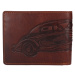 Lagen Pánská kožená peněženka 219179/M auto - hnědá