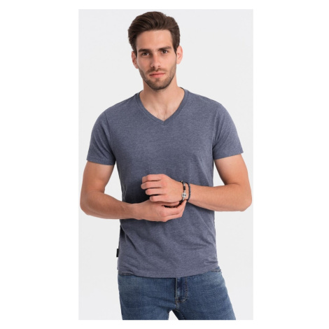 Ombre Pánské tričko s krátkým rukávem Heman modrá Tmavě modrá