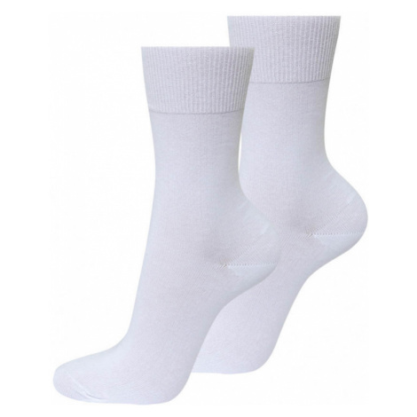 EVONA a.s. Pánské ponožky BIO STŘÍBRO bez gumy bílé - PON BIO S. BEZ G 111